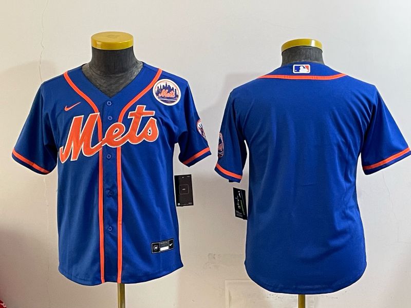 Youth New York Mets Blank Blue Game 2026 Nike MLB Jersey style 002->youth mlb jersey->Youth Jersey